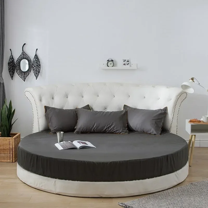 100% Cotton Round Bed Sheet Set Elastic Band Soft Skin Friendly Fitted Sheets Set Elastic Band Bedsheet 3/1 Pcs Mattress Cover 100% Cotton Round Bed Sheet Set Elastic Band Soft Skin Friendly Fitted Sheets Set Elastic Band Bedsheet 3/1 Pcs Mattress Cover - Image 31
