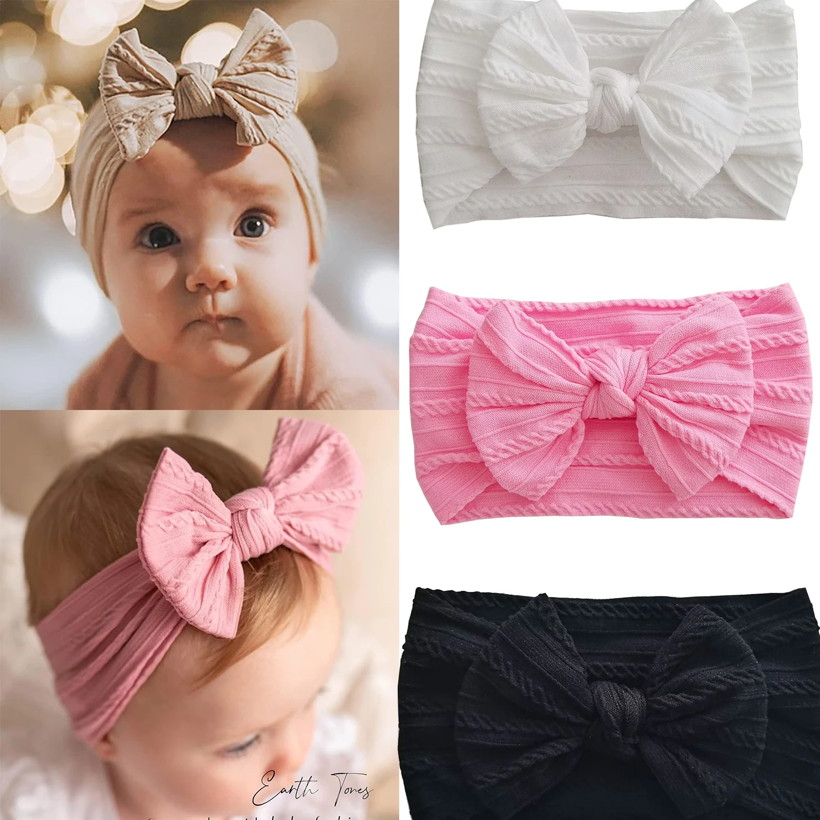 1/3 Stück Einfarbiges Baby-Stirnband Mit Schleife Kinder-Haarband Elastisches Nylon Neugeborenen-Weicher Turban Kopfwickel Kinder-Haaraccessoires 1/3 Stück Einfarbiges Baby-Stirnband Mit Schleife Kinder-Haarband Elastisches Nylon Neugeborenen-Weicher Turban Kopfwickel Kinder-Haaraccessoires - Image 7