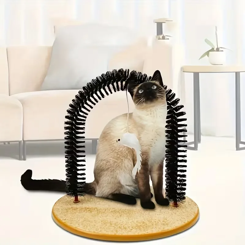 Katzenpflegebürste – Selbstpflege-Kratzbogen Für Katzen &Amp; Hunde Katzenpflegebürste – Selbstpflege-Kratzbogen Für Katzen &Amp; Hunde - Image 3