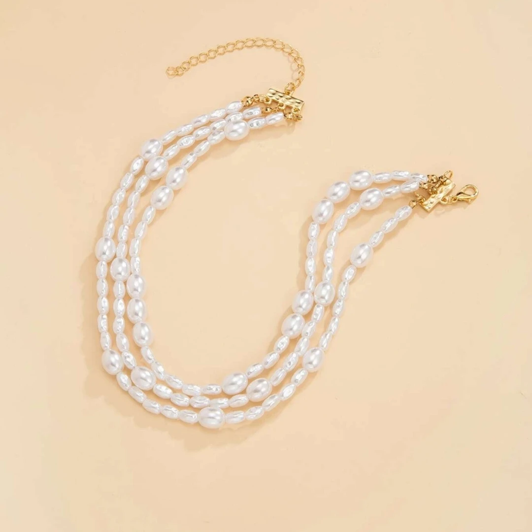 2024 Neue Einfache Barock Imitation Perle Kette Choker Halskette Elegante Temperament Perlen Halskette Frauen Hochzeit Schmuck 2024 Neue Einfache Barock Imitation Perle Kette Choker Halskette Elegante Temperament Perlen Halskette Frauen Hochzeit Schmuck - Image 4