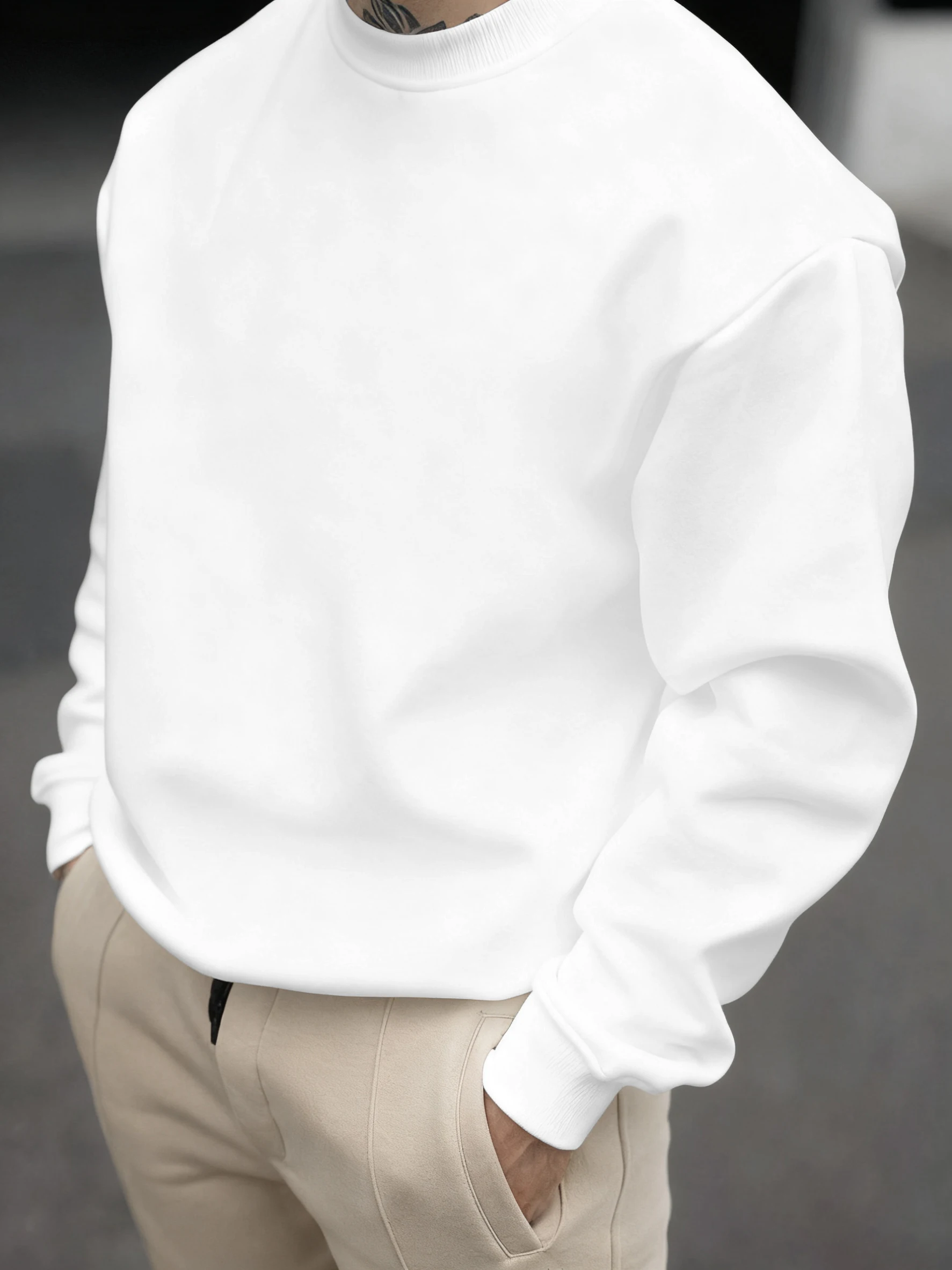 Weiche Herbst-Sweatshirts Für Herren, Street-Business-Pullover, Bequeme Basics, Tops, Sport, Freizeit, Sportbekleidung, Tägliche All-Match-Kleidung Weiche Herbst-Sweatshirts Für Herren, Street-Business-Pullover, Bequeme Basics, Tops, Sport, Freizeit, Sportbekleidung, Tägliche All-Match-Kleidung - Image 2