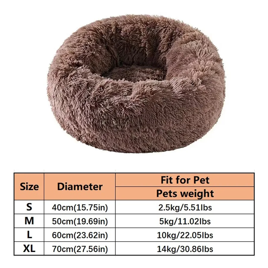 Soft Pet Cat Bed Pad Plush Warm Faux Fur Dog Calm Bed Donut Round Bed Comfortable Sleeping Washable For Small Medium Dog And Cat Soft Pet Cat Bed Pad Plush Warm Faux Fur Dog Calm Bed Donut Round Bed Comfortable Sleeping Washable For Small Medium Dog And Cat - Image 10