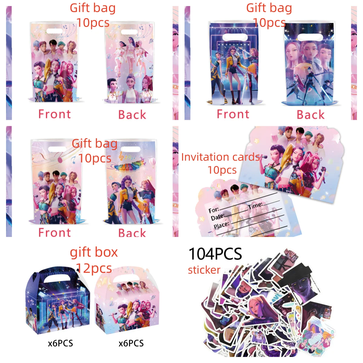 Kawaii K-Pop Gruppen-Thema Geburtstagsparty-Dekoration, Heimparty-Geschirr, Pappteller, Pappbecher, Banner, Servietten, Großhandel Neu Kawaii K-Pop Gruppen-Thema Geburtstagsparty-Dekoration, Heimparty-Geschirr, Pappteller, Pappbecher, Banner, Servietten, Großhandel Neu - Image 22