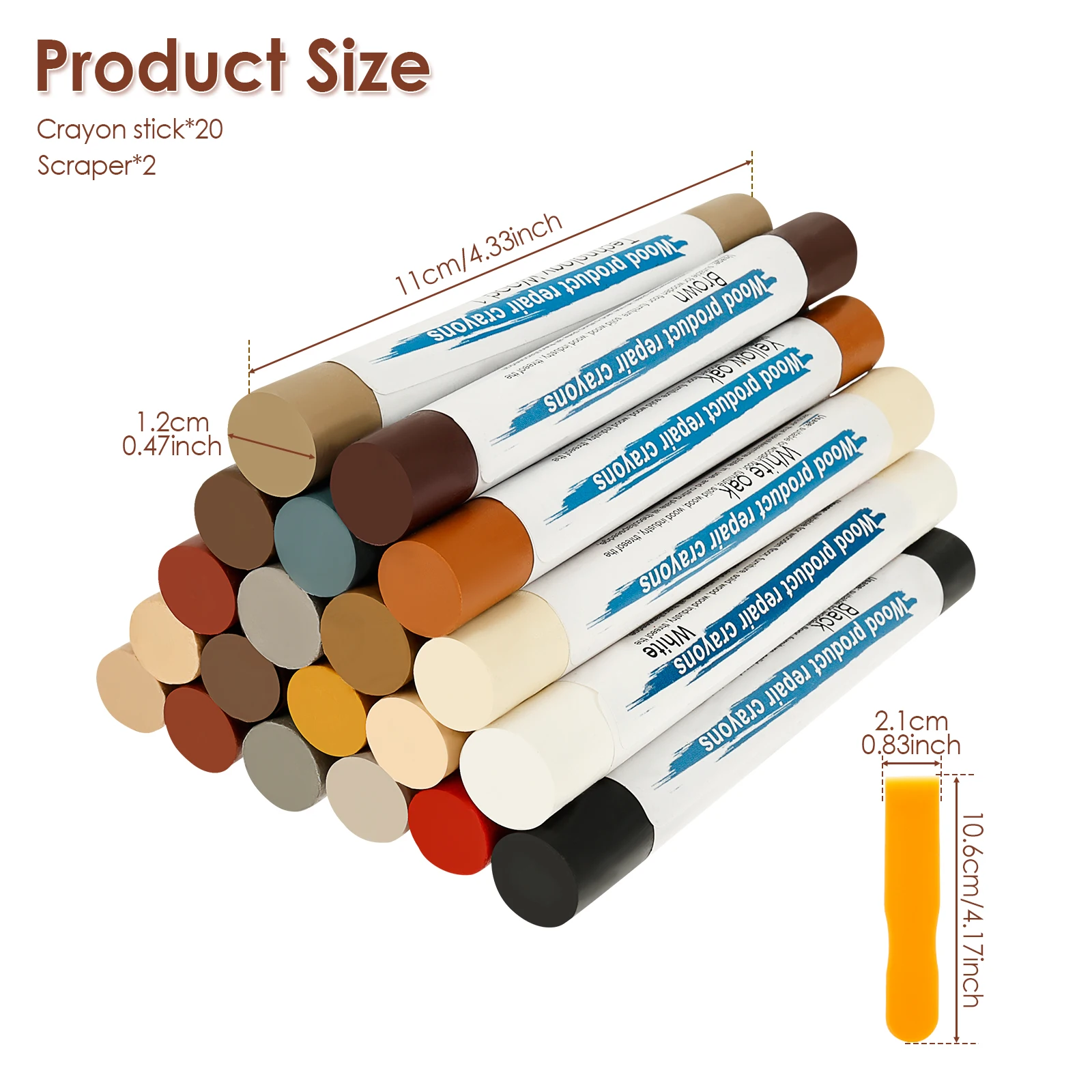 20-Farben-Möbelfüller Für Möbel, Ausbesserungen Und Reparaturen, Holzstiftmarker Zum Entfernen Von Kratzern, Löchern, Laminat 20-Farben-Möbelfüller Für Möbel, Ausbesserungen Und Reparaturen, Holzstiftmarker Zum Entfernen Von Kratzern, Löchern, Laminat - Image 5