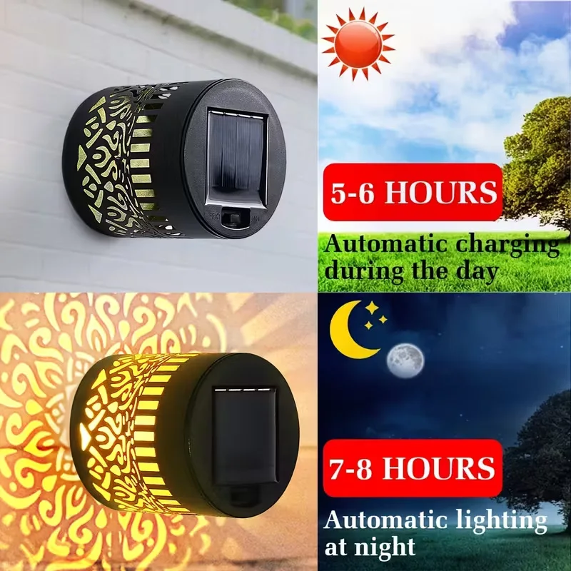 Solar-Mandala-Wandleuchte, Wasserdichte Led-Zaunlampe Für Den Außenbereich, Für Garten, Rasen, Grundstück, Veranda, Korridor, Hof, Dekoration, Wandleuchte Solar-Mandala-Wandleuchte, Wasserdichte Led-Zaunlampe Für Den Außenbereich, Für Garten, Rasen, Grundstück, Veranda, Korridor, Hof, Dekoration, Wandleuchte - Image 5