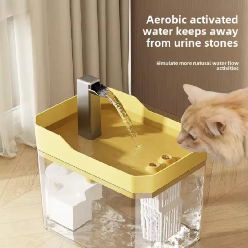 Cat Water Fountain: Automatic Pet Water Dispenser With Filters, Circulating And Flowing Water, Intelligent Design For Cats Cat Water Fountain: Automatic Pet Water Dispenser With Filters, Circulating And Flowing Water, Intelligent Design For Cats