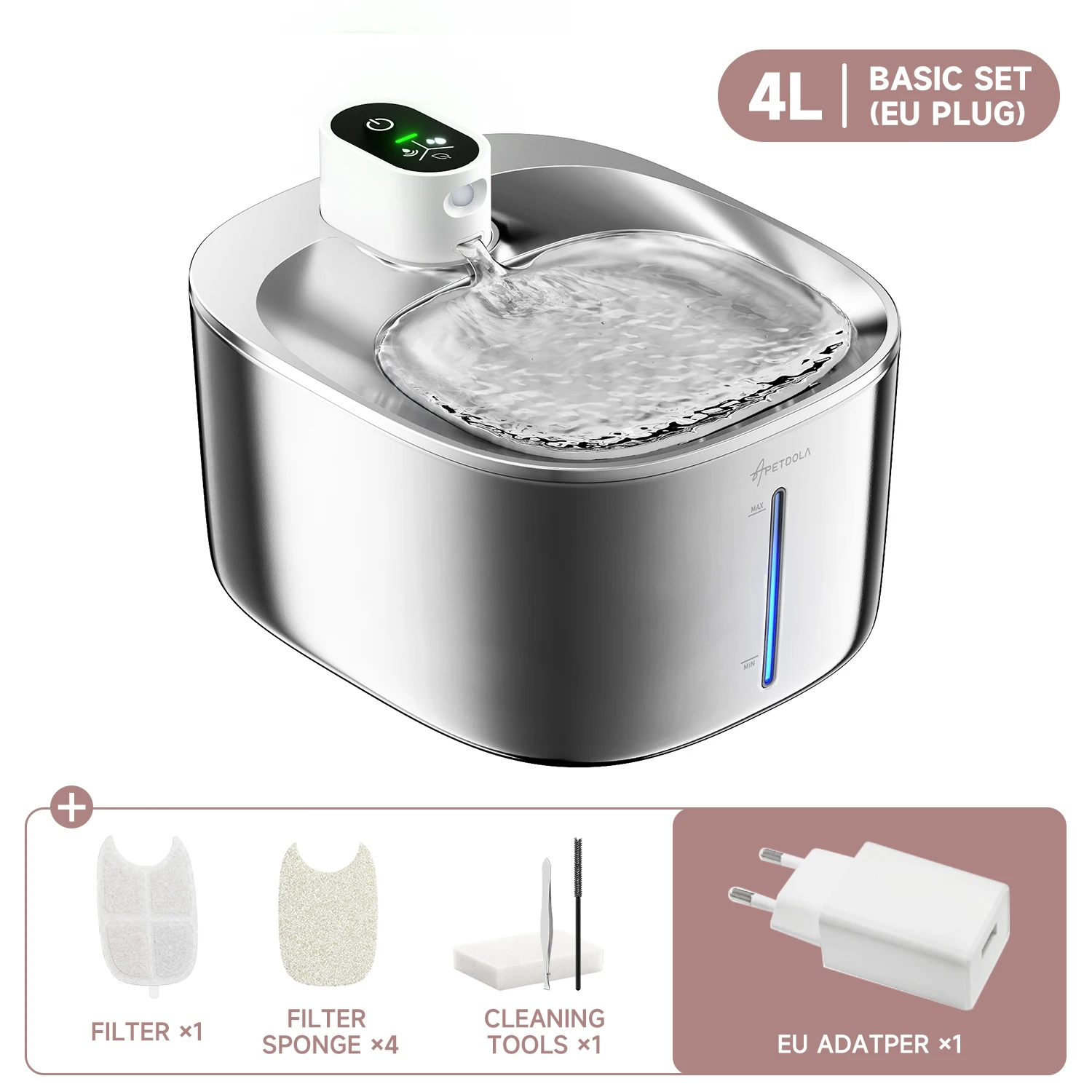 Apetdola 4L Drahtlose Katze Wasser Brunnen Auto Sensor Trinkbrunnen Für Katzen Hund Trinker Haustier Wassersp Ender Zubehör Apetdola 4L Drahtlose Katze Wasser Brunnen Auto Sensor Trinkbrunnen Für Katzen Hund Trinker Haustier Wassersp Ender Zubehör - Image 7