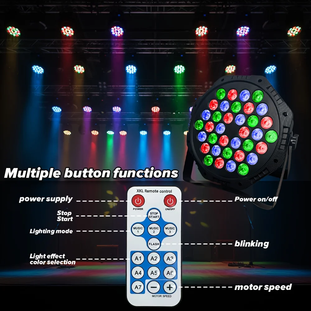 36 Led Usb Rgb Flachstrahler – Dmx512 Bühnenlicht Mit Farbwechsel Für Ktv, Club, Bar, Disco Und Partys 36 Led Usb Rgb Flachstrahler – Dmx512 Bühnenlicht Mit Farbwechsel Für Ktv, Club, Bar, Disco Und Partys - Image 6