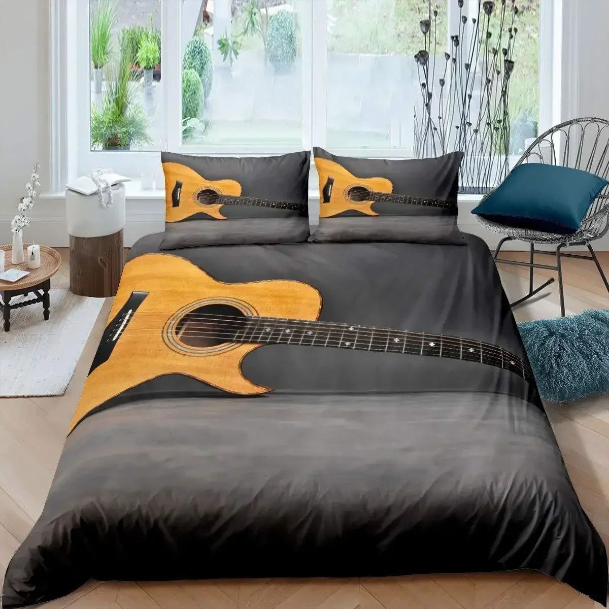 Musik Bettwäsche Set Klavier Tastatur Musik Note Bettbezug Queen Size Bettwäsche Tröster Mikrofaser Gitarre Polyester Bettwäsche Sets Musik Bettwäsche Set Klavier Tastatur Musik Note Bettbezug Queen Size Bettwäsche Tröster Mikrofaser Gitarre Polyester Bettwäsche Sets - Image 19