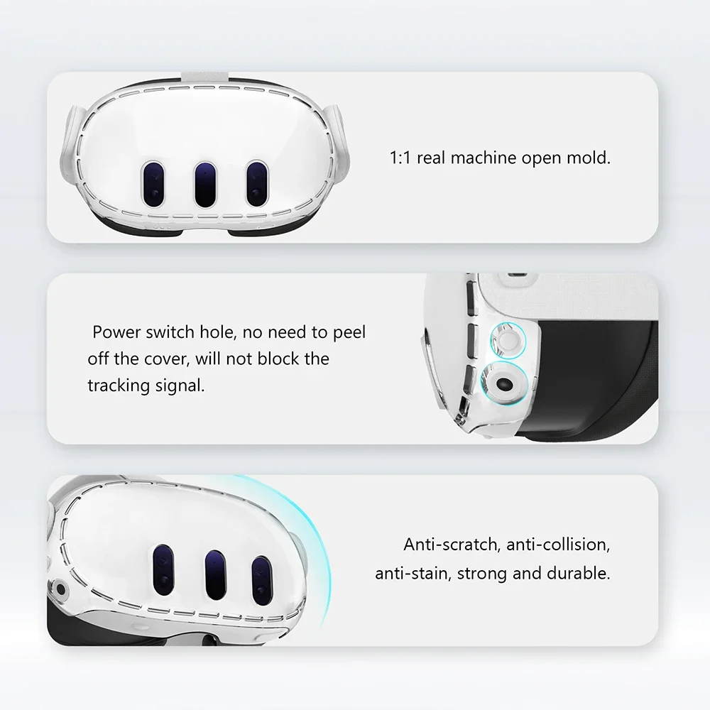 Meta Quest 3 Schutzhülle Mit Linsenschutz – Transparentes Vr-Zubehör Aus Gehärtetem Glas Meta Quest 3 Schutzhülle Mit Linsenschutz – Transparentes Vr-Zubehör Aus Gehärtetem Glas - Image 4
