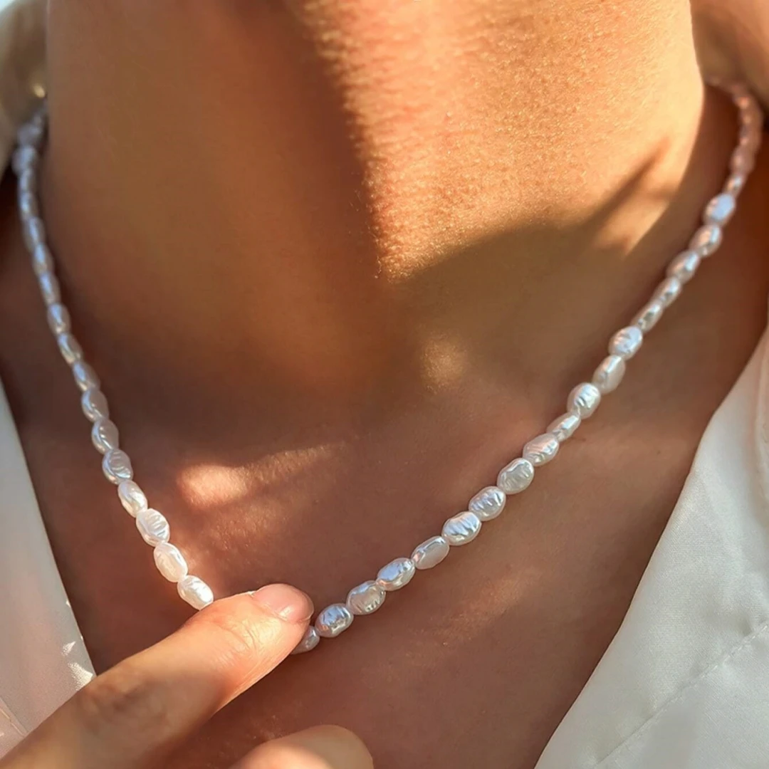 2024 Neue Einfache Barock Imitation Perle Kette Choker Halskette Elegante Temperament Perlen Halskette Frauen Hochzeit Schmuck 2024 Neue Einfache Barock Imitation Perle Kette Choker Halskette Elegante Temperament Perlen Halskette Frauen Hochzeit Schmuck - Image 7
