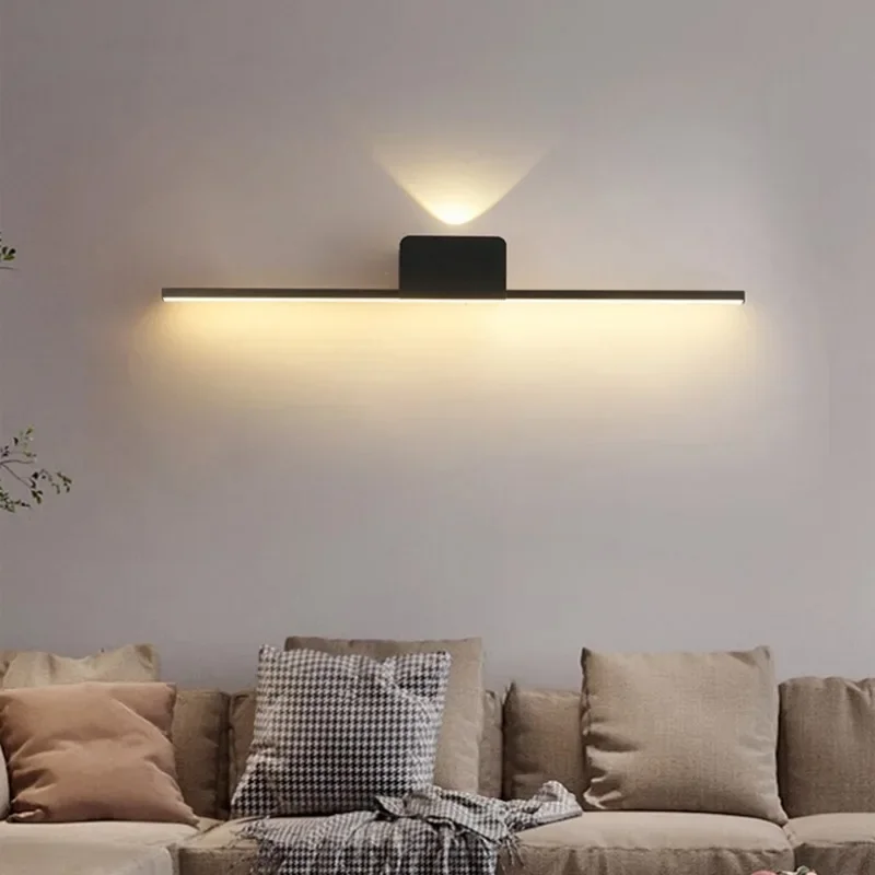 Moderne Minimalistische Led-Wandleuchte, Schlafzimmer, Nachttisch, Lange Streifen, Wandleuchten, Wohnzimmer, Sofa, Hintergrund, Zuhause, Innenbeleuchtung Moderne Minimalistische Led-Wandleuchte, Schlafzimmer, Nachttisch, Lange Streifen, Wandleuchten, Wohnzimmer, Sofa, Hintergrund, Zuhause, Innenbeleuchtung - Image 6