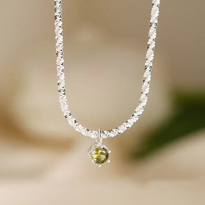Luxuriöse Halskette Aus 925Er-Sterlingsilber Mit Olivenperlen Und Schlangenknochen, Modische Italienische Silber-Halskette, Schmuck Für Männer Und Frauen Luxuriöse Halskette Aus 925Er-Sterlingsilber Mit Olivenperlen Und Schlangenknochen, Modische Italienische Silber-Halskette, Schmuck Für Männer Und Frauen - Image 4