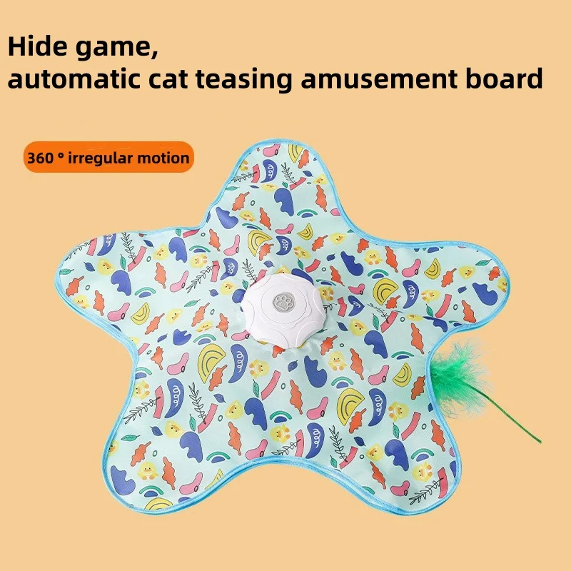 Katzenjagd-Teppich, Neckstab, Fünfzackiger Stern Spielzeug, Automatisch Rotierendes Rad, Selbstspielzeug, Versteckhaube, Interaktives Katzenspielzeug Katzenjagd-Teppich, Neckstab, Fünfzackiger Stern Spielzeug, Automatisch Rotierendes Rad, Selbstspielzeug, Versteckhaube, Interaktives Katzenspielzeug - Image 8