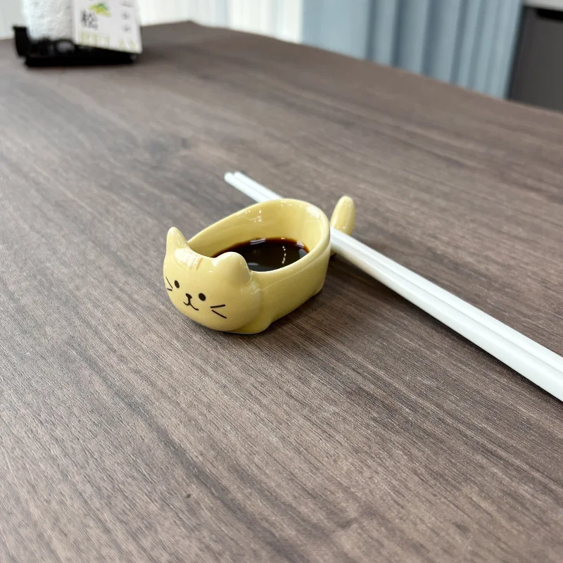 Seasoning Dish Cute Cat Ceramic Seasoning Dipping Dish Chopstick Holder Creative Plate Snack Seasoning Dish Ceramic Plate Home Seasoning Dish Cute Cat Ceramic Seasoning Dipping Dish Chopstick Holder Creative Plate Snack Seasoning Dish Ceramic Plate Home - Image 6