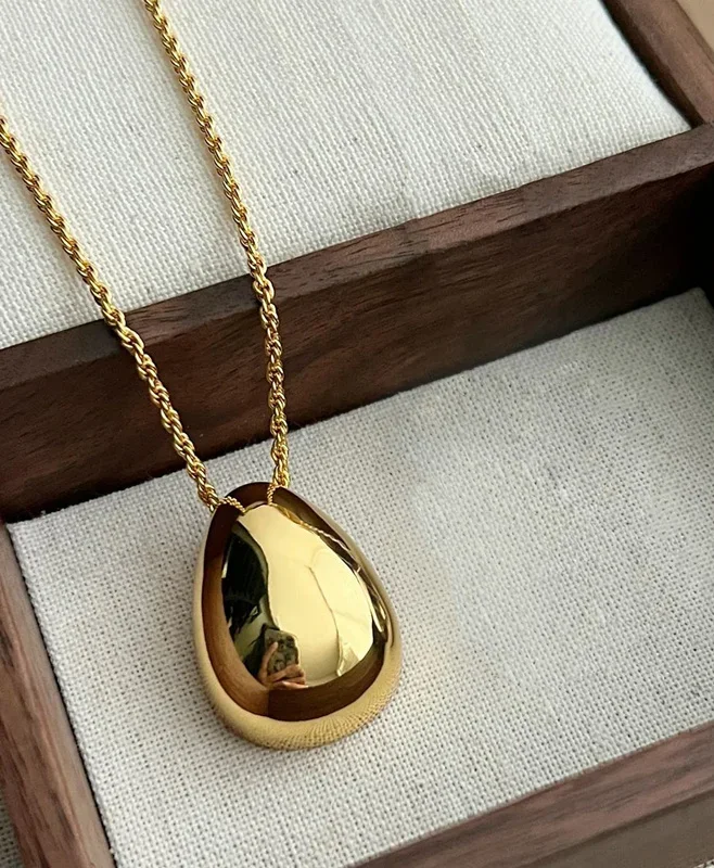 Moderne Schmuck Einfache Zarte Design Glatte Metall Teardrop Anhänger Halskette Für Frauen Weibliche Party Geschenk Dropshipping Moderne Schmuck Einfache Zarte Design Glatte Metall Teardrop Anhänger Halskette Für Frauen Weibliche Party Geschenk Dropshipping - Image 6