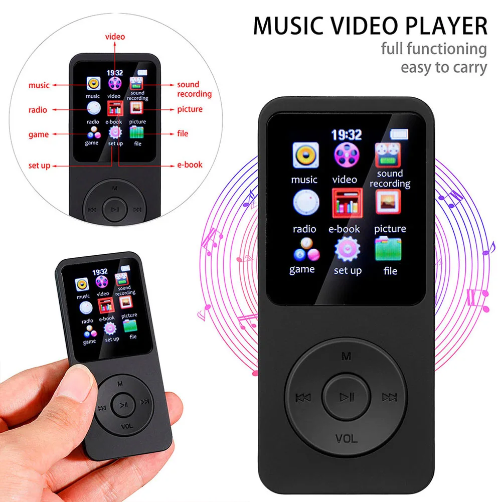 Tragbarer Mp3-Player Mit Integriertem Lautsprecher – Bluetooth 5.0, Mp4-Wiedergabe, Fm-Radio, E-Book- Und Aufnahmefunktion Tragbarer Mp3-Player Mit Integriertem Lautsprecher – Bluetooth 5.0, Mp4-Wiedergabe, Fm-Radio, E-Book- Und Aufnahmefunktion - Image 2