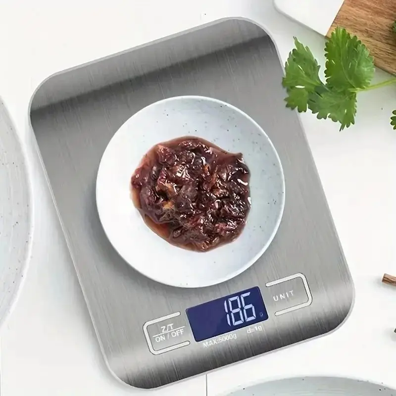 Digitale Küchenwaage 10 Kg Mit Led-Display – 1-G-Teilung, Edelstahl-Wiegefläche Für Lebensmittel, Snacks, Schmuck &Amp; Haushalt Digitale Küchenwaage 10 Kg Mit Led-Display – 1-G-Teilung, Edelstahl-Wiegefläche Für Lebensmittel, Snacks, Schmuck &Amp; Haushalt - Image 3