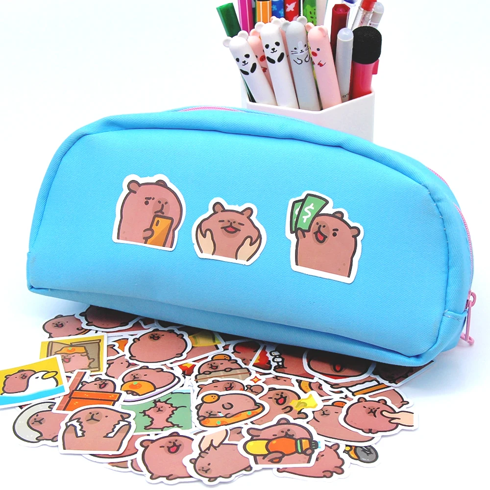 10/50/100 Stück Capybaras Aufkleber Cartoon Niedliche Aufkleber Spielzeug Briefpapier Gitarre Telefon Fahrrad Laptop Gepäck Auto Graffiti Kinder Aufkleber 10/50/100 Stück Capybaras Aufkleber Cartoon Niedliche Aufkleber Spielzeug Briefpapier Gitarre Telefon Fahrrad Laptop Gepäck Auto Graffiti Kinder Aufkleber - Image 5