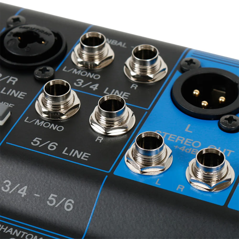 Professioneller 6-Kanal-Audiomixer Mit 48 V Phantomspeisung, 10 Eingängen, Stereo, Usb &Amp; Bluetooth Für Mikrofon, Mp3, Pc-Aufnahmen, Dj Und Karaoke Professioneller 6-Kanal-Audiomixer Mit 48 V Phantomspeisung, 10 Eingängen, Stereo, Usb &Amp; Bluetooth Für Mikrofon, Mp3, Pc-Aufnahmen, Dj Und Karaoke - Image 5