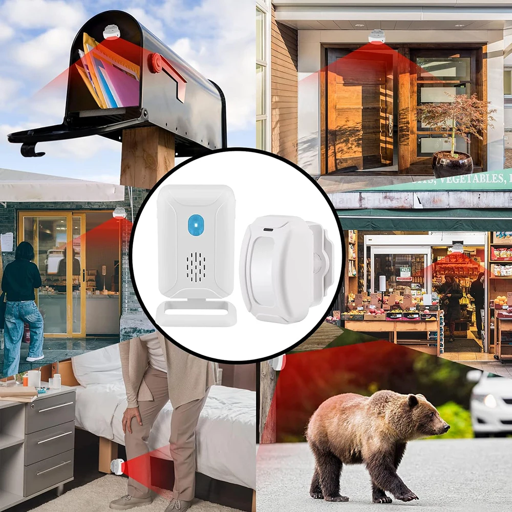Kabellose Bewegungsmelder-Türklingel Mit Pir-Sensor – Besucheranzeige Mit Alarmton Für Zuhause, Geschäft, Shop &Amp; Eingangsbereich Kabellose Bewegungsmelder-Türklingel Mit Pir-Sensor – Besucheranzeige Mit Alarmton Für Zuhause, Geschäft, Shop &Amp; Eingangsbereich - Image 5