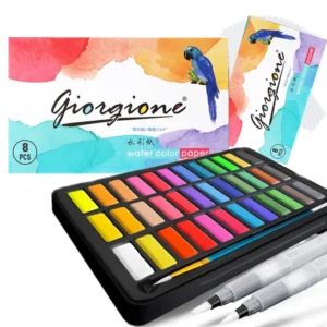Professionelles Aquarell-Set, 24/36 Farben, Pigment für Aquarellmalerei mit Pinsel und Aquarellpapier-Malset