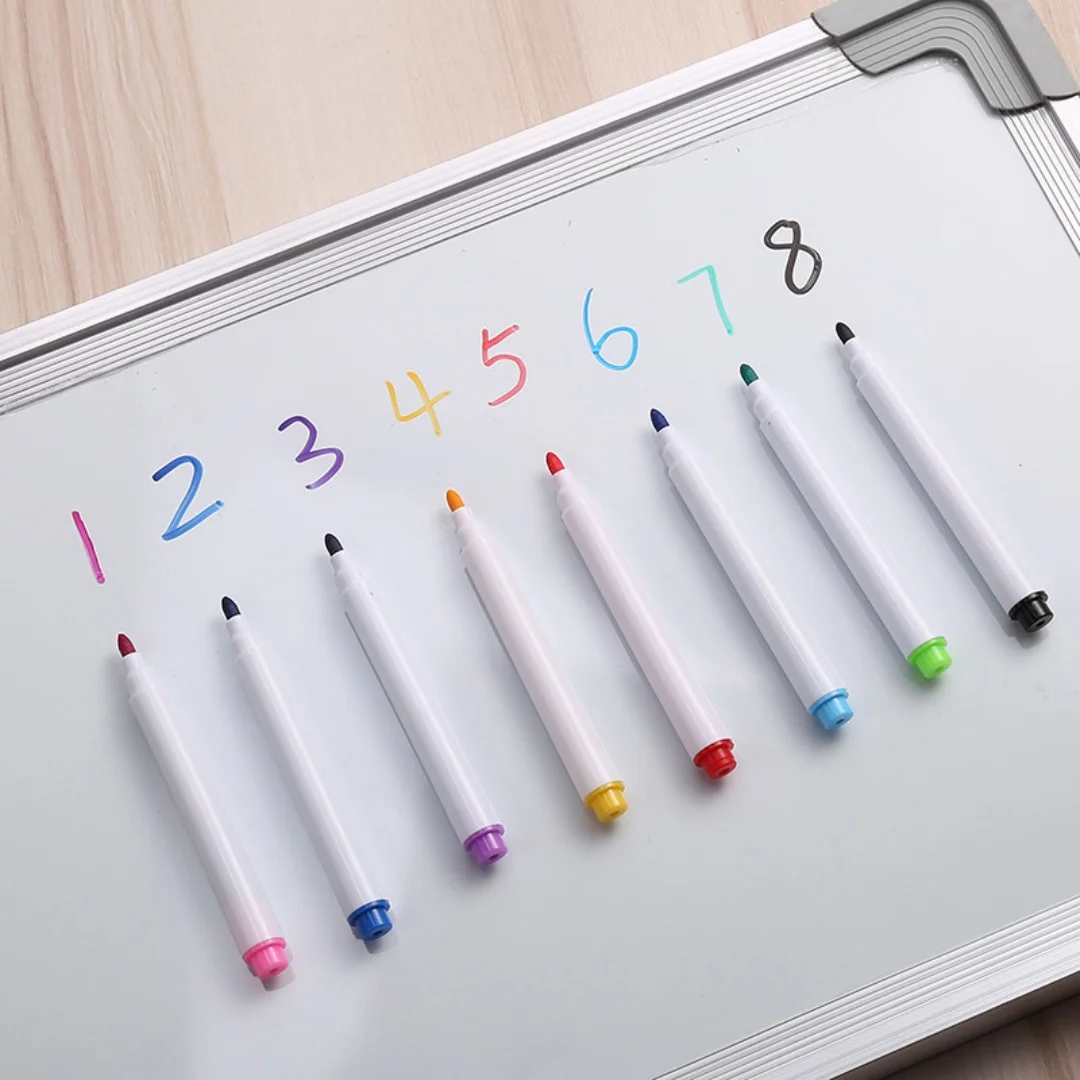 8 Stück/Set Rundspitze 11,3 X 1 Cm, Kleine Größe, Kein Magnetisches Whiteboard, Trocken Abwischbare Marker, 8 Farben * 1 Stück Magnetstift 8 Stück/Set Rundspitze 11,3 X 1 Cm, Kleine Größe, Kein Magnetisches Whiteboard, Trocken Abwischbare Marker, 8 Farben * 1 Stück Magnetstift - Image 5