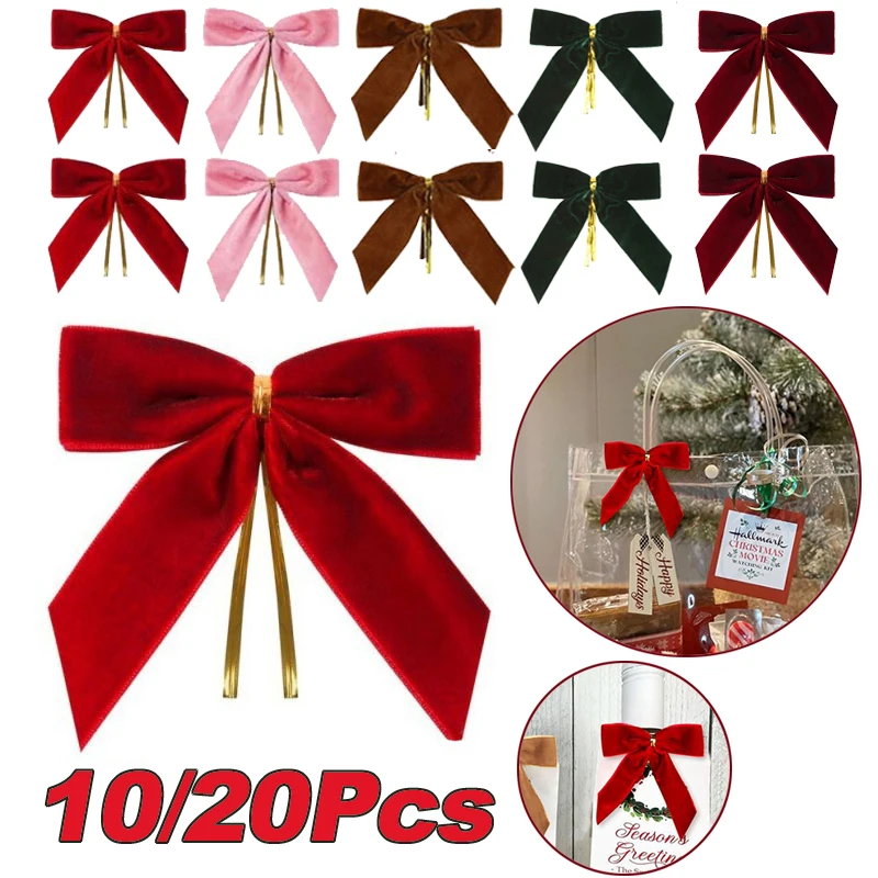 10/20 Stück Samtschleifen Für Weihnachtsbaumdekoration, Kranz, Girlande, Samtschleife Mit Gedrehter Krawatte, Weihnachtssamtschleifen, Weihnachtsfeiertage 10/20 Stück Samtschleifen Für Weihnachtsbaumdekoration, Kranz, Girlande, Samtschleife Mit Gedrehter Krawatte, Weihnachtssamtschleifen, Weihnachtsfeiertage