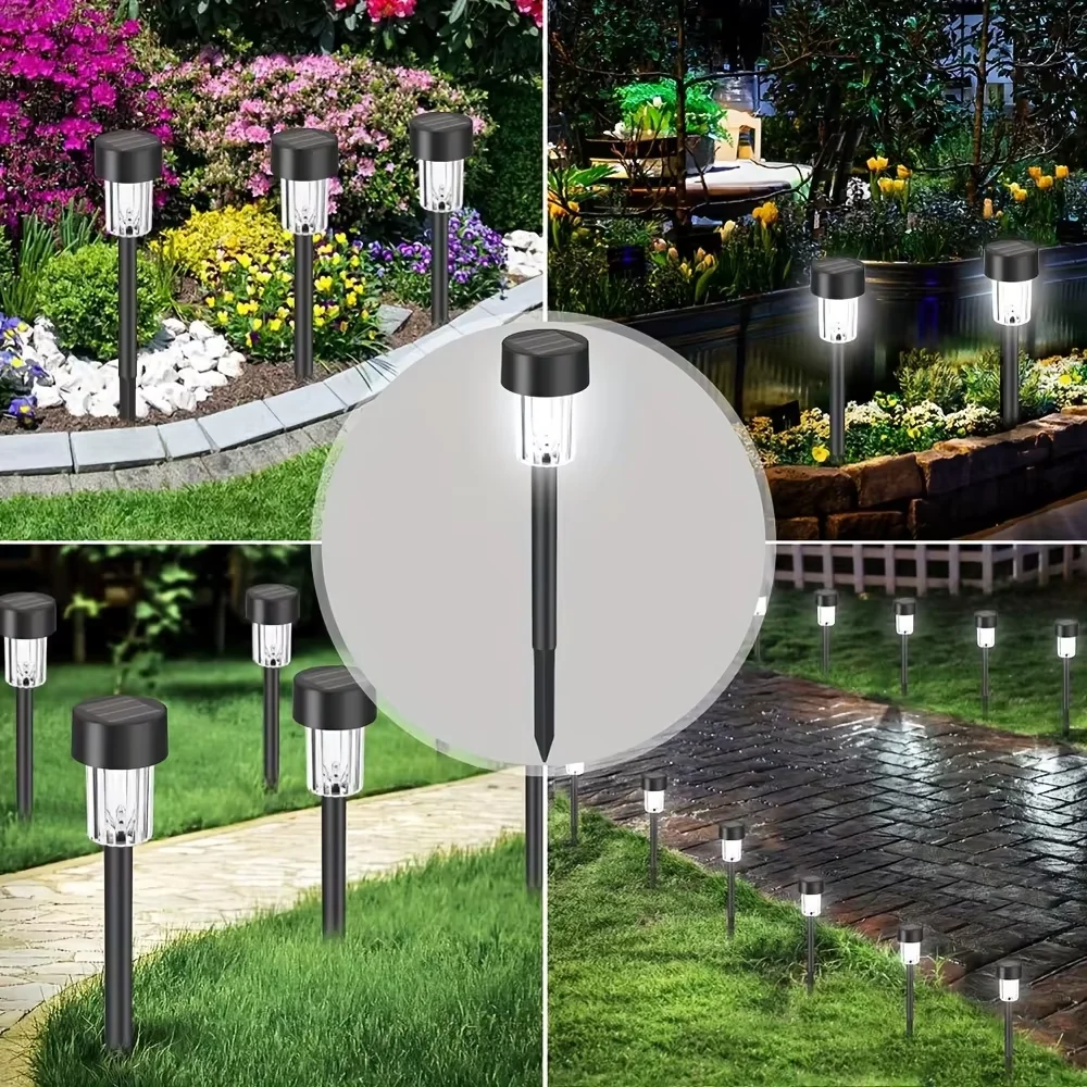 Solar-Gartenleuchte Für Den Außenbereich, Solarbetriebene Lampe, Wasserdichte Landschaftslaterne, Beleuchtung Für Wege, Terrasse, Dekorative Led, 10 Stück Solar-Gartenleuchte Für Den Außenbereich, Solarbetriebene Lampe, Wasserdichte Landschaftslaterne, Beleuchtung Für Wege, Terrasse, Dekorative Led, 10 Stück - Image 6