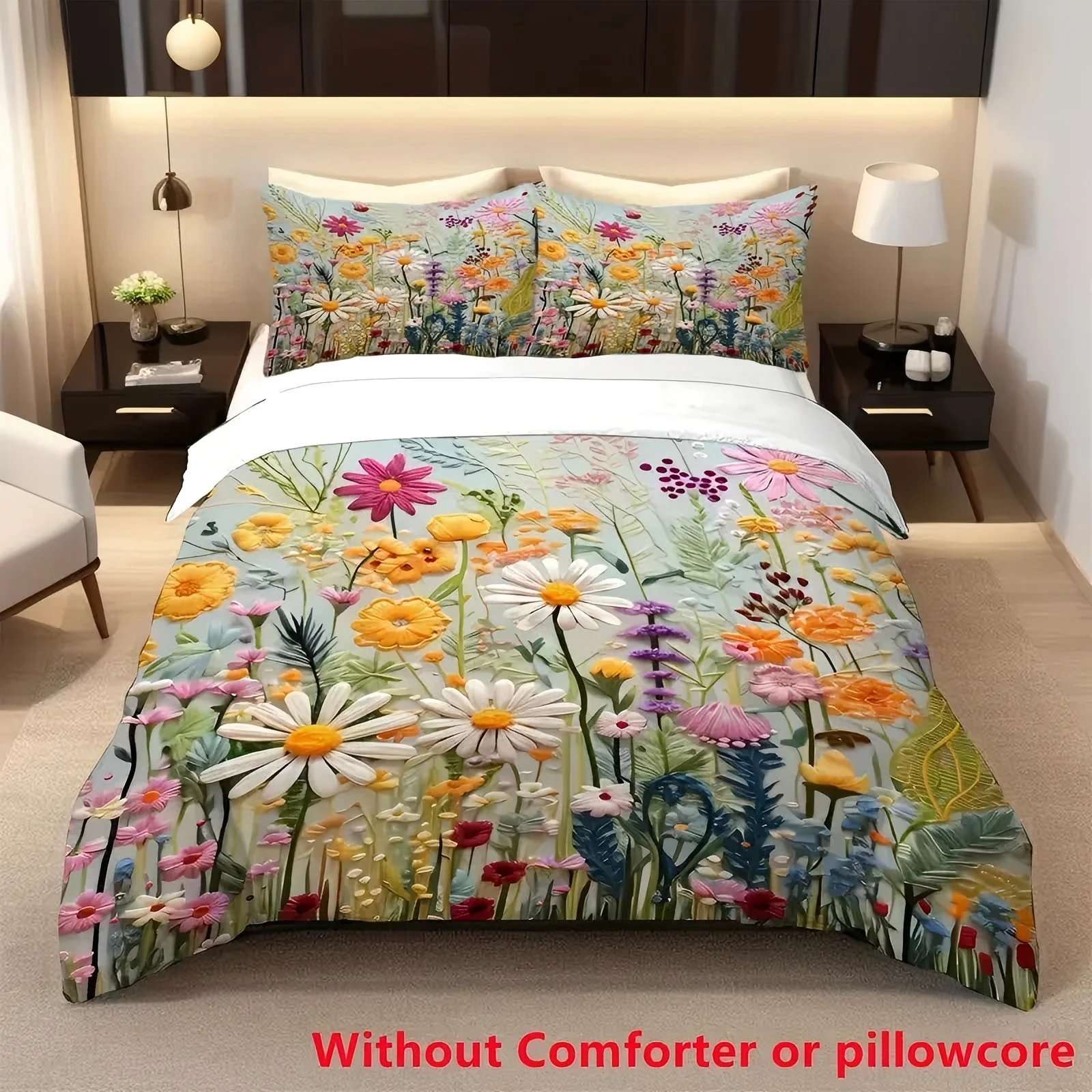 Color Oil Painting Floral Leaf 3D Print Quilt Cover Color Oil Painting Style Comfortable Spring Natural Bedding Cover Pillowcase Color Oil Painting Floral Leaf 3D Print Quilt Cover Color Oil Painting Style Comfortable Spring Natural Bedding Cover Pillowcase - Image 11