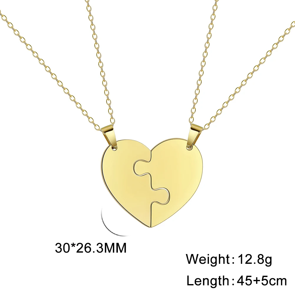 Dreamtimes Liebe Herz Puzzle Anhänger Halskette 2/3/4/5/6 Stück Edelstahl Frauen Männer Schmuck Liebhaber Familie Freunde Geschenke Dreamtimes Liebe Herz Puzzle Anhänger Halskette 2/3/4/5/6 Stück Edelstahl Frauen Männer Schmuck Liebhaber Familie Freunde Geschenke - Image 6