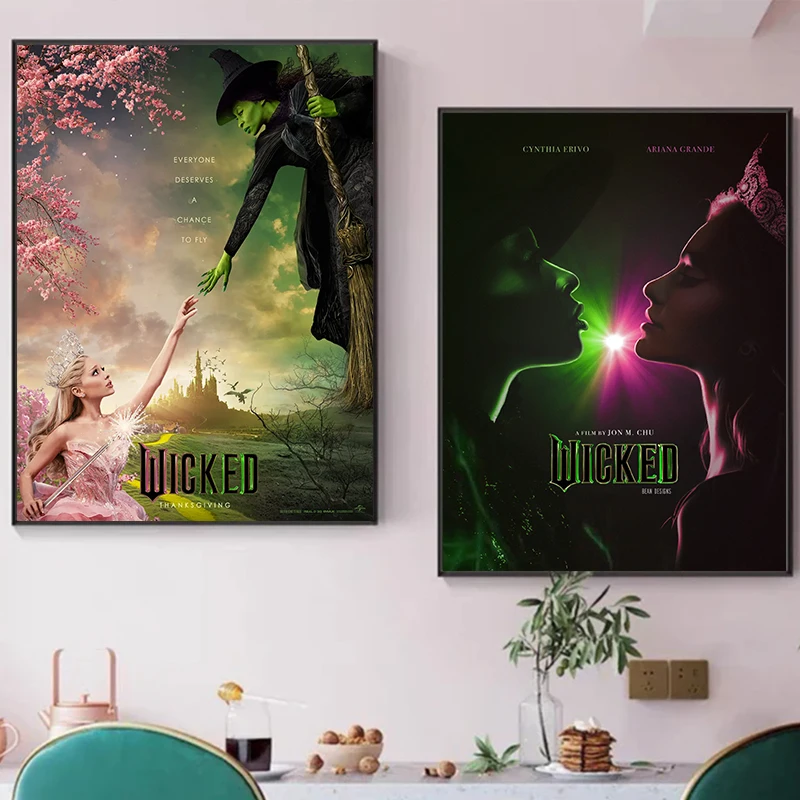 2024 Musical Movie Wicked Classic Fantasy Film Poster Und Hd-Gedruckte Leinwand Malerei Wandkunst Bilder Home Interior Decor Geschenk 2024 Musical Movie Wicked Classic Fantasy Film Poster Und Hd-Gedruckte Leinwand Malerei Wandkunst Bilder Home Interior Decor Geschenk - Image 2