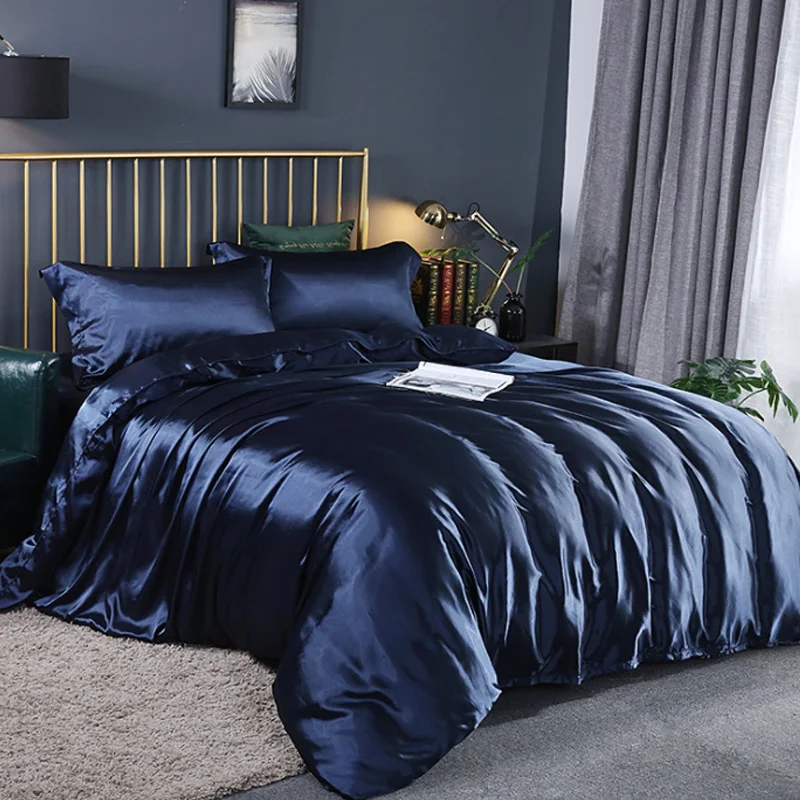 Bedding Duvet Cover Set Soft Silky Textured Comforter Cover With Corner Ties And Zipper Closure, Envelop Pillowcase Bedding Duvet Cover Set Soft Silky Textured Comforter Cover With Corner Ties And Zipper Closure, Envelop Pillowcase - Image 11