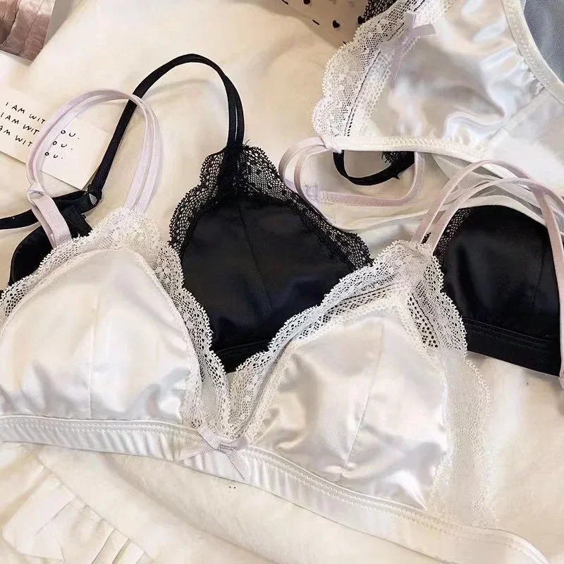 Französisches, Ultradünnes, Sexy, Atmungsaktives Sommer-Bh-Set Aus Spitze Aus Satin Für Mädchen Französisches, Ultradünnes, Sexy, Atmungsaktives Sommer-Bh-Set Aus Spitze Aus Satin Für Mädchen - Image 4
