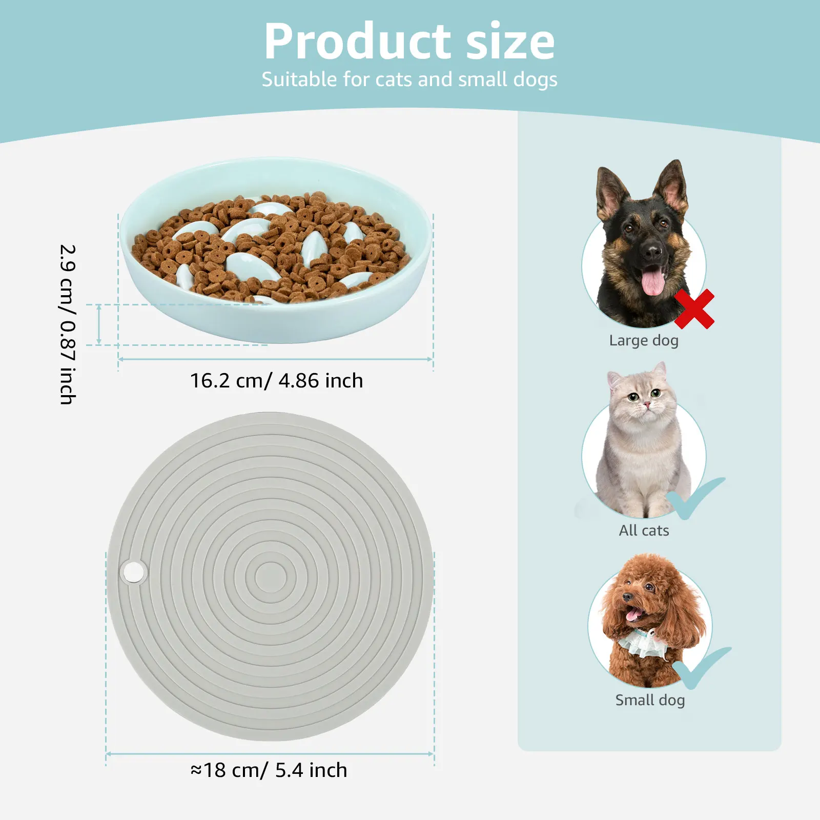 Cat Bowl Slow Feeder Non Slip Mat Raised Edge Pets Eating Anti Vomiting Ceramic Bowl Reusable Healthy Anti-Choking Cat Bowl Slow Feeder Non Slip Mat Raised Edge Pets Eating Anti Vomiting Ceramic Bowl Reusable Healthy Anti-Choking - Image 15