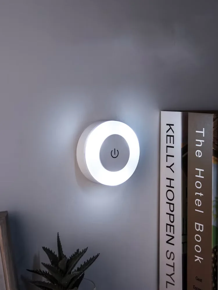 Energiesparende Led-Nachtlichter Mit Berührungssensor, Usb-Aufladbar, Magnetische Wandleuchte Für Zimmer, Flur, Schlafzimmer, Runde Tragbare Nachtlampe Energiesparende Led-Nachtlichter Mit Berührungssensor, Usb-Aufladbar, Magnetische Wandleuchte Für Zimmer, Flur, Schlafzimmer, Runde Tragbare Nachtlampe - Image 3