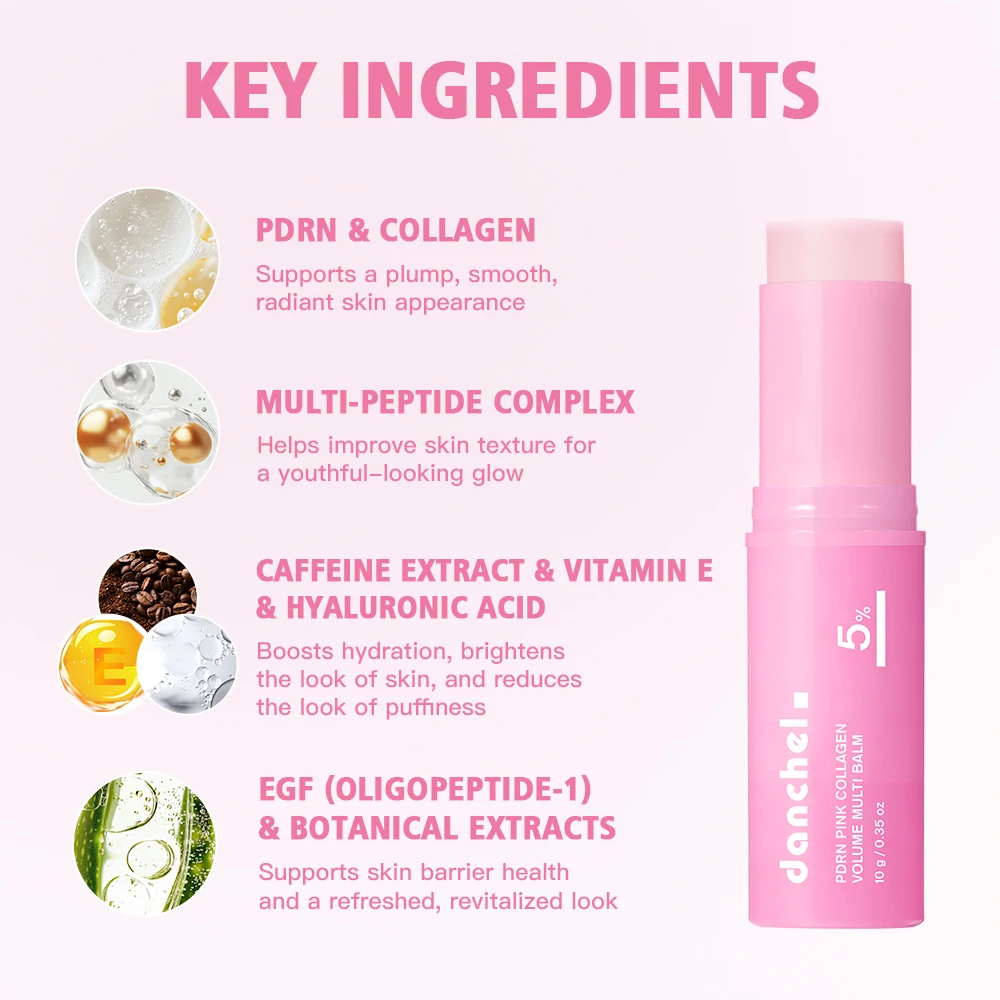 Pdrn Pink Collagen Balm Stick Straffend Tiefenwirksame Hydratation Feuchtigkeitsspendend Kollagen Strahlender Tragbarer Stick Für Augen- Und Halsfalten Pdrn Pink Collagen Balm Stick Straffend Tiefenwirksame Hydratation Feuchtigkeitsspendend Kollagen Strahlender Tragbarer Stick Für Augen- Und Halsfalten - Image 4