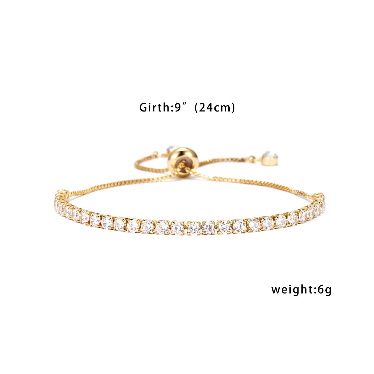 Funkelnde Zirkon-Tennisarmbänder Für Damen Modische Kristallketten-Handarmbänder Trendige Party-Verlobungs-Hochzeits-Charm-Schmuckstücke Funkelnde Zirkon-Tennisarmbänder Für Damen Modische Kristallketten-Handarmbänder Trendige Party-Verlobungs-Hochzeits-Charm-Schmuckstücke - Image 6