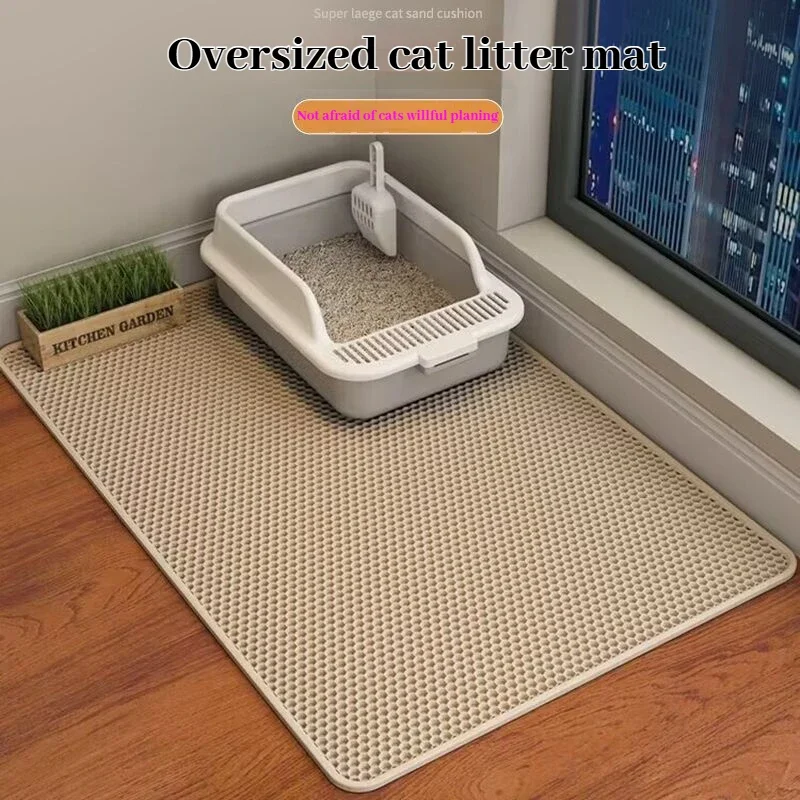 Cat Litter Mat 2-Layer Design Premium Sand Trapping Technology Waterproof Base Non-Slip Pet Floor Protector For Indoor Kittens Cat Litter Mat 2-Layer Design Premium Sand Trapping Technology Waterproof Base Non-Slip Pet Floor Protector For Indoor Kittens - Image 8