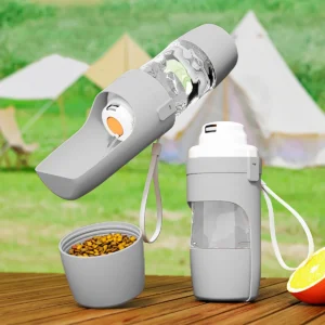 Tragbare Wasserflasche für Hunde und Katzen mit Aufbewahrung, Futter- und Wasserbehälter für Welpen, Haustiere, Hunde, Futternapf, Outdoor-Reisen, Heimtierbedarf