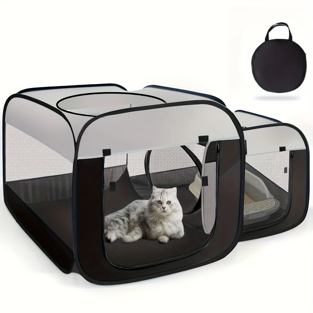 Large Cat Enclosure - Freestanding Design, Portable Indoor/Outdoor Pet Fence, Outdoor Cat Play Area Large Cat Enclosure - Freestanding Design, Portable Indoor/Outdoor Pet Fence, Outdoor Cat Play Area - Image 4