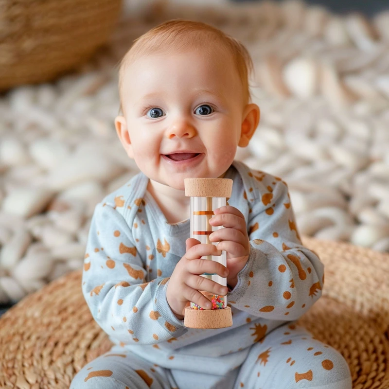 Montessori Baby Rain Stick Rainbow Hourglass Rain Music Rattle Baby Educational Toy Colorful Montessori Sensory Toys For Kids Montessori Baby Rain Stick Rainbow Hourglass Rain Music Rattle Baby Educational Toy Colorful Montessori Sensory Toys For Kids - Image 5