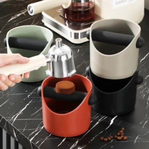 Espresso Knock Box - Barista Kaffeesatzbehälter mit Rutschfester Basis, Abfallbehälter für Kaffeerückstände, Barista-Zubehör
