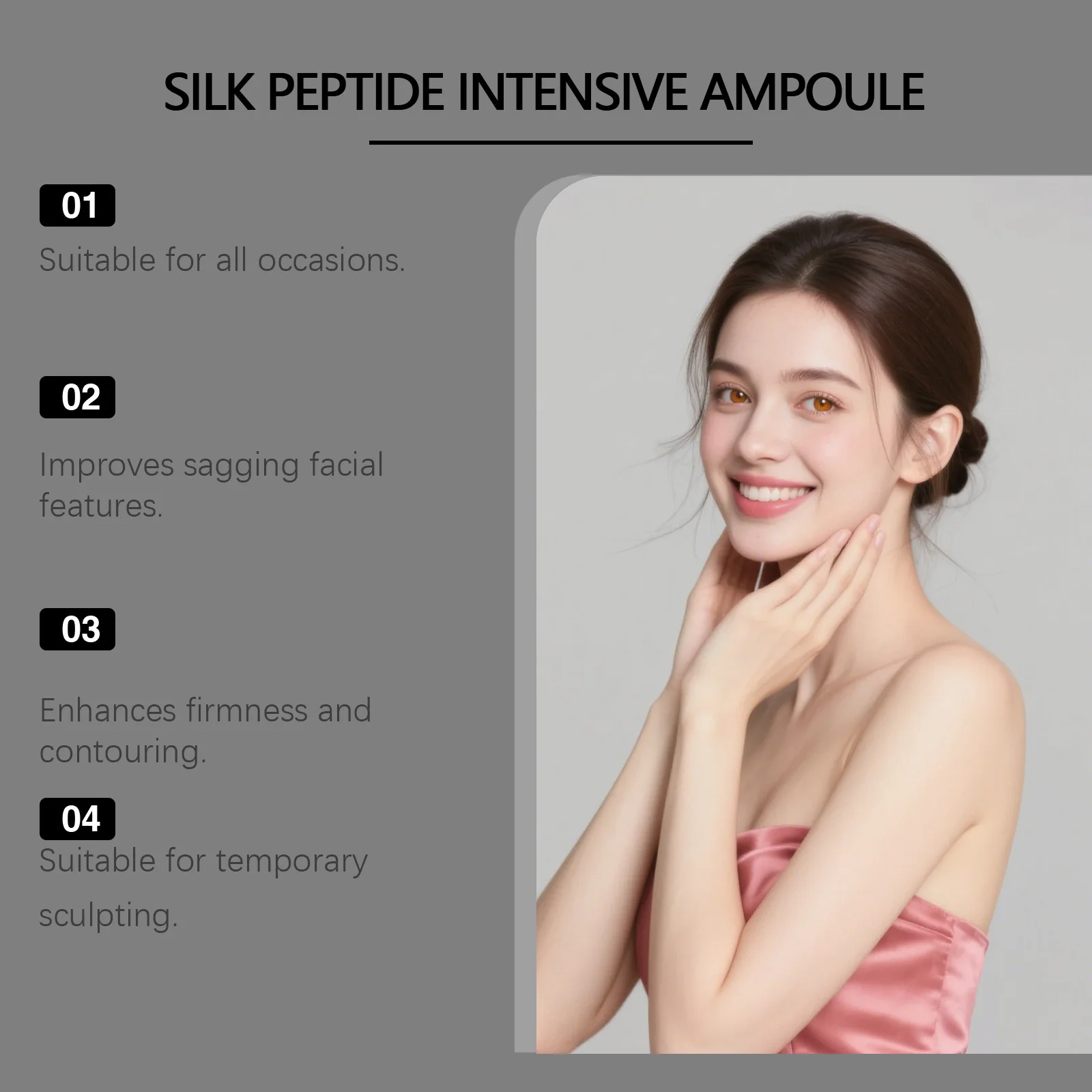 Seidenpeptid Intensiv-Lifting-Ampulle Tiefenwirksames Kollagen-Revitalisierungs-Essenz Gesichtsstraffendes Glättendes Anti-Aging-Serum Seidenpeptid Intensiv-Lifting-Ampulle Tiefenwirksames Kollagen-Revitalisierungs-Essenz Gesichtsstraffendes Glättendes Anti-Aging-Serum - Image 2