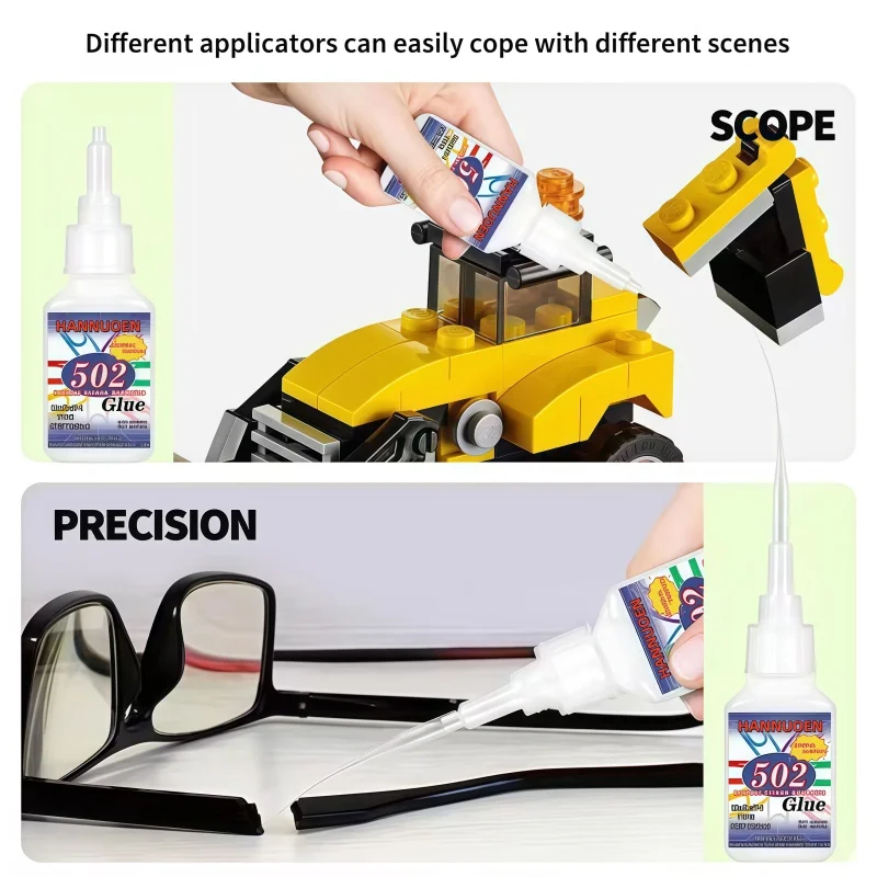 502 Superstarker, Schnell Trocknender Klebstoff, Der Professionell Für Die Tägliche Reparatur Von Spielzeugplastik Verwendet Wird, Ist Weiß, Transparent Und Geruchlos. 502 Superstarker, Schnell Trocknender Klebstoff, Der Professionell Für Die Tägliche Reparatur Von Spielzeugplastik Verwendet Wird, Ist Weiß, Transparent Und Geruchlos. - Image 3