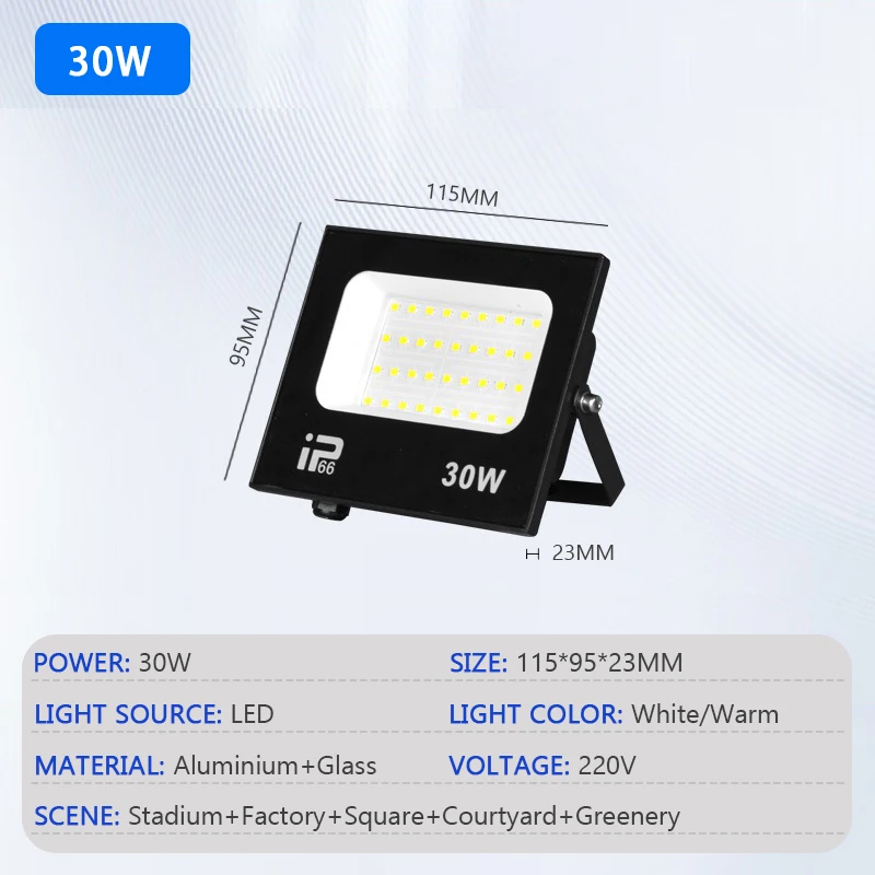 Outdoor Led Strahler Ip66 – 10–200W Flutlicht Für Garten, Hof, Veranda Und Wege Outdoor Led Strahler Ip66 – 10–200W Flutlicht Für Garten, Hof, Veranda Und Wege - Image 9