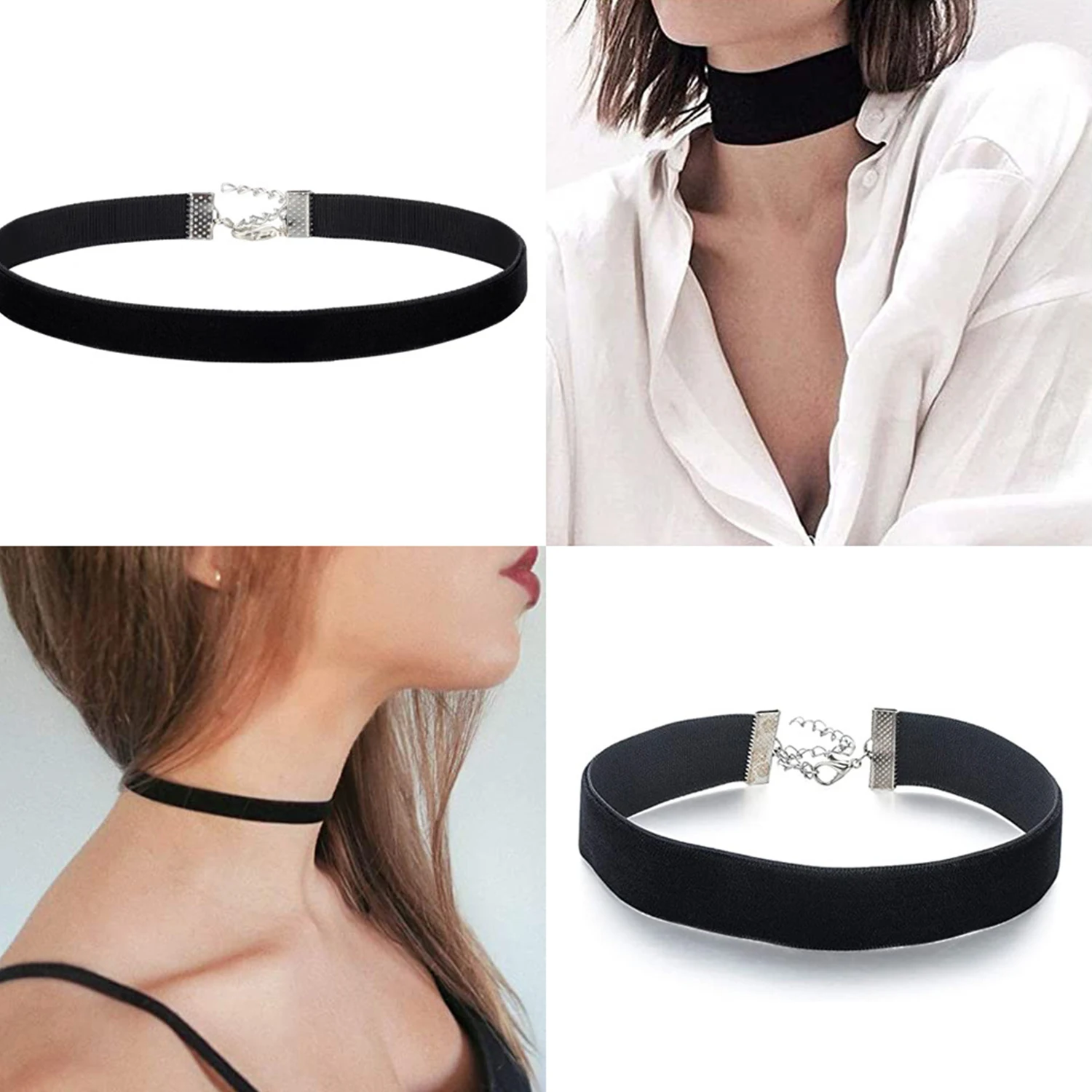 Goth Black Velvet Choker Halsketten Gothic Style Seil Frauen Hals Dekoration Choker Schmuck Am Halskragen Für Mädchen Kpop Goth Black Velvet Choker Halsketten Gothic Style Seil Frauen Hals Dekoration Choker Schmuck Am Halskragen Für Mädchen Kpop - Image 3