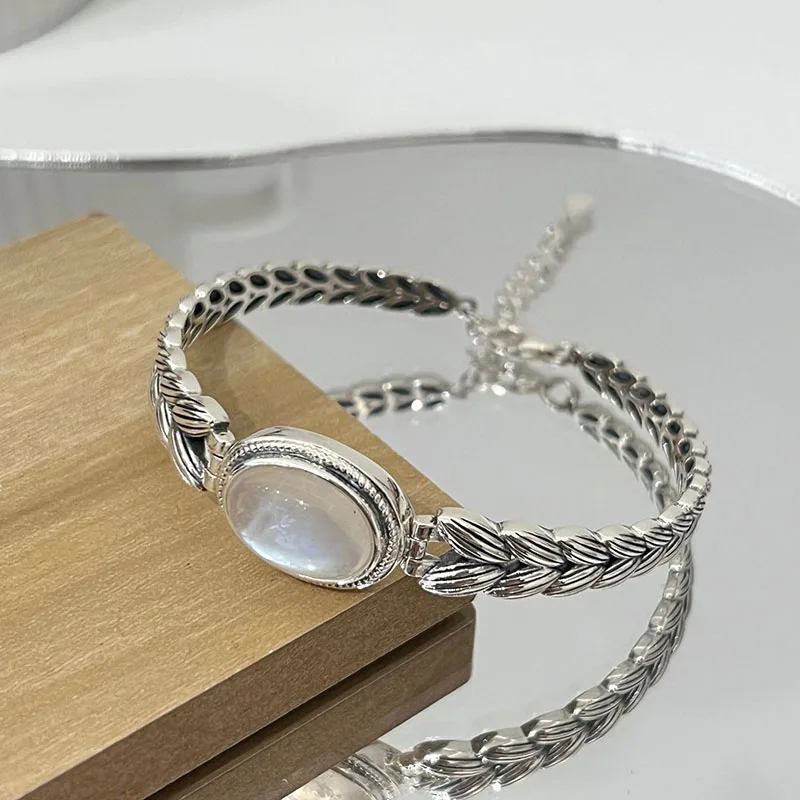 Foxanry Funkelndes Zirkone-Kettenarmband Für Frauen, Paare, Modisch, Kreativ, Hohl, Weizengeometrie, Handgefertigt, Party-Schmuck, Geschenke Foxanry Funkelndes Zirkone-Kettenarmband Für Frauen, Paare, Modisch, Kreativ, Hohl, Weizengeometrie, Handgefertigt, Party-Schmuck, Geschenke - Image 2