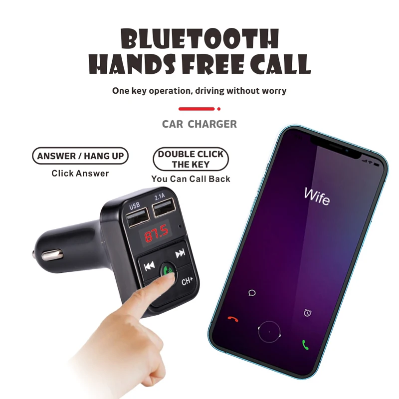 Tragbarer Bluetooth-Auto-Mp3-Player Mit 5.3 Fm-Transmitter, Dual-Usb-Schnellladegerät, Audioempfänger &Amp; Freisprechfunktion Tragbarer Bluetooth-Auto-Mp3-Player Mit 5.3 Fm-Transmitter, Dual-Usb-Schnellladegerät, Audioempfänger &Amp; Freisprechfunktion - Image 4