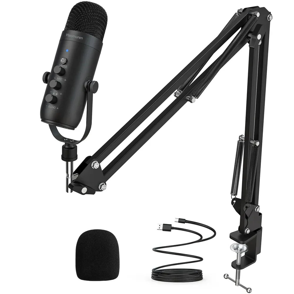 Haomuren Podcast Mikrofon Usb Mit Auslegerarm Für Pc, Youtube &Amp; Streaming Haomuren Podcast Mikrofon Usb Mit Auslegerarm Für Pc, Youtube &Amp; Streaming - Image 7